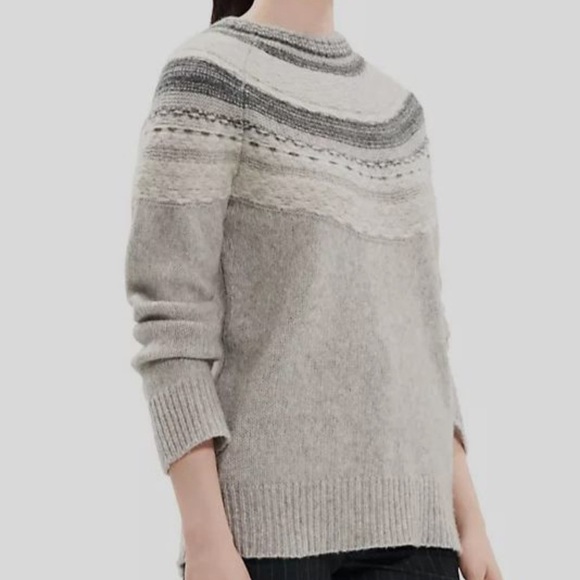Theory gray Fair Isle wool sweater - Medium - Picture 1 of 5